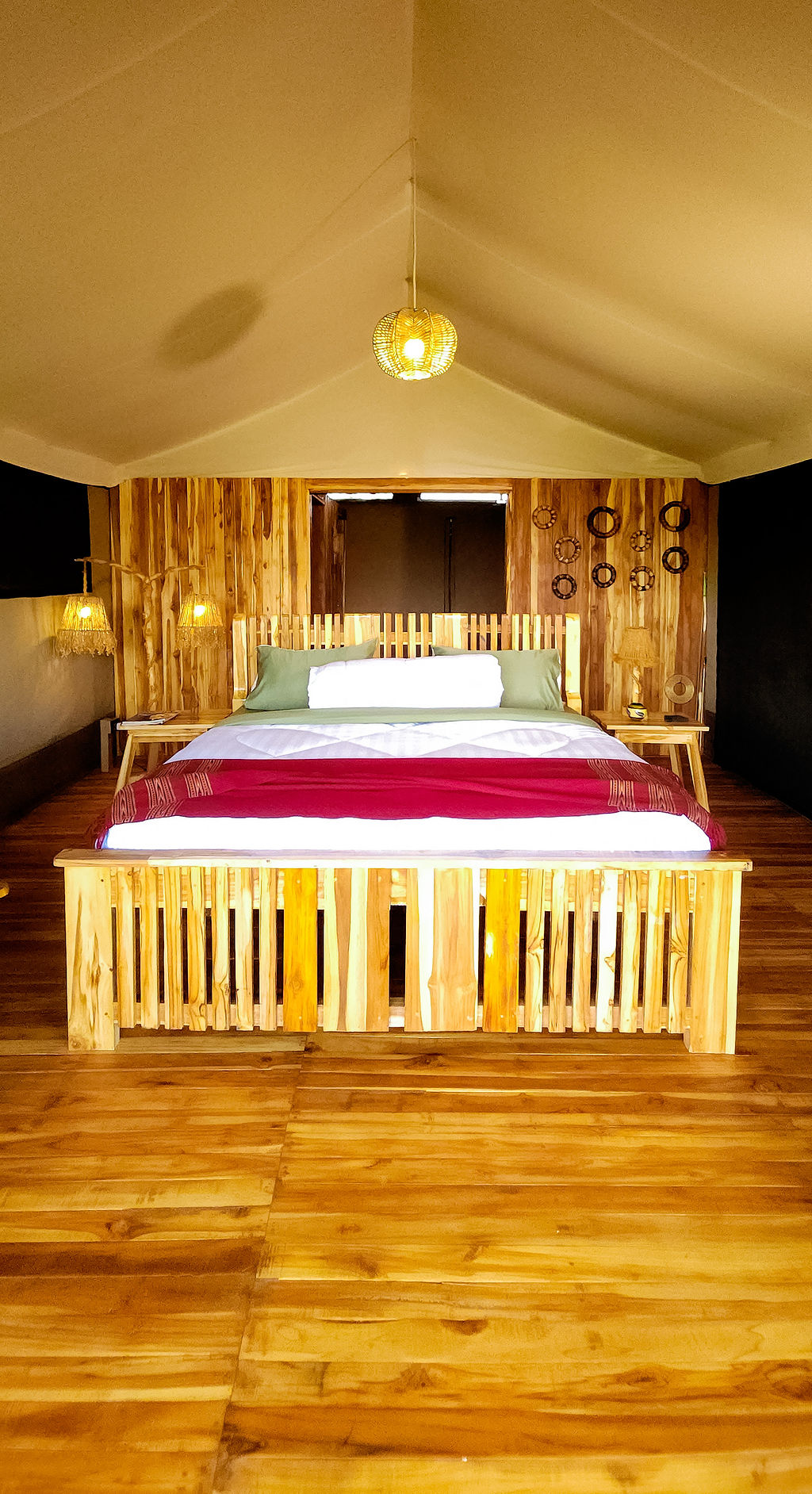 The Datoga Tent — A king bed for two — quiet, uncluttered, and built for the long lie-in.